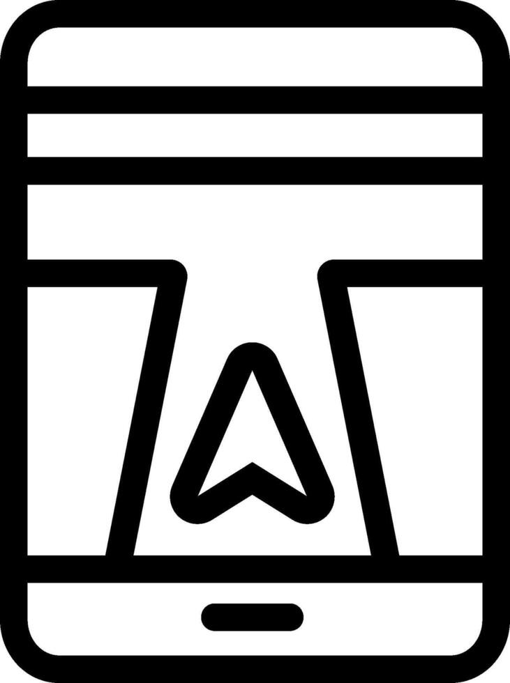 A black and white icon of a phone vector