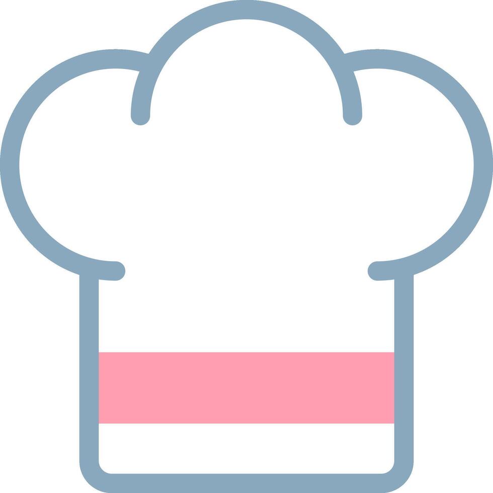 A chef hat with pink ribbon on it vector