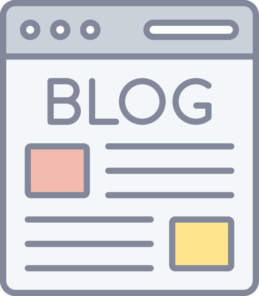 Blog icon with a white background vector