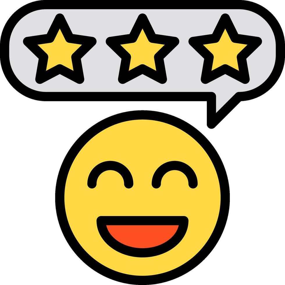 A smiley face with five stars on it vector