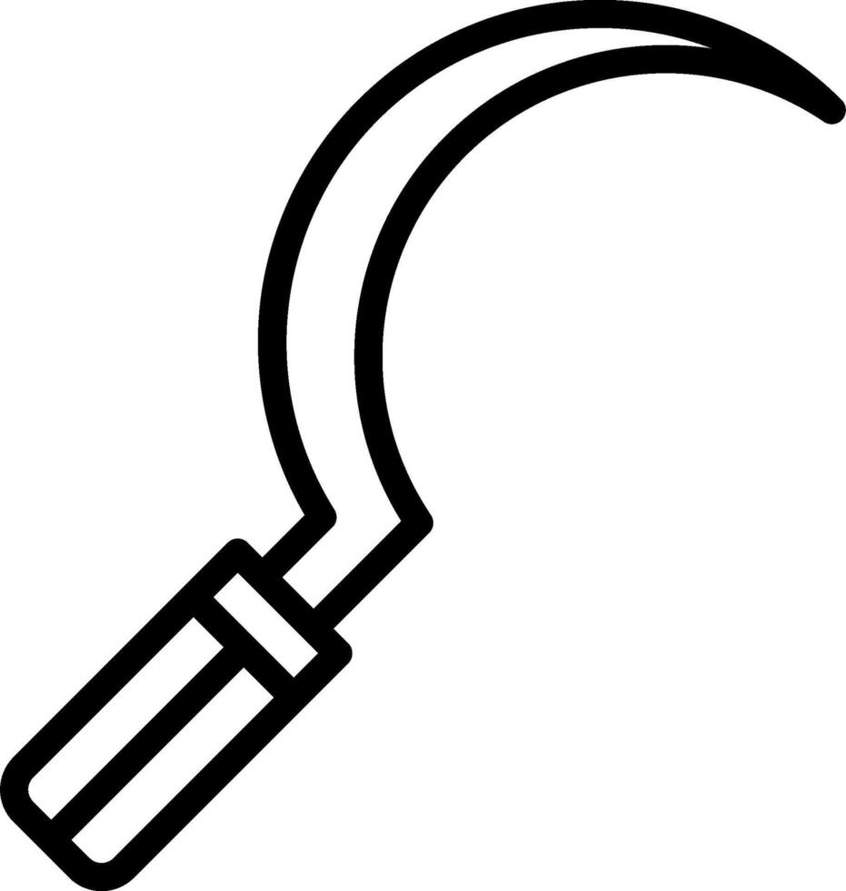 A black and white drawing of a knife vector