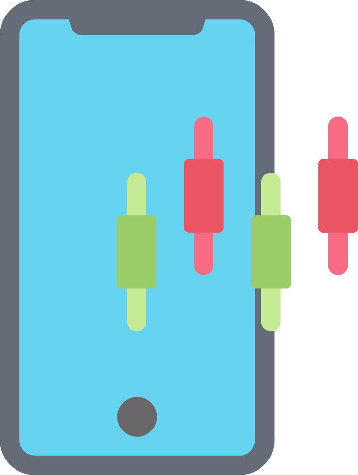 A phone with a colorful phone and a green and pink ice cream vector