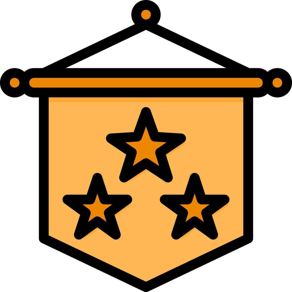 A badge with three stars on it vector