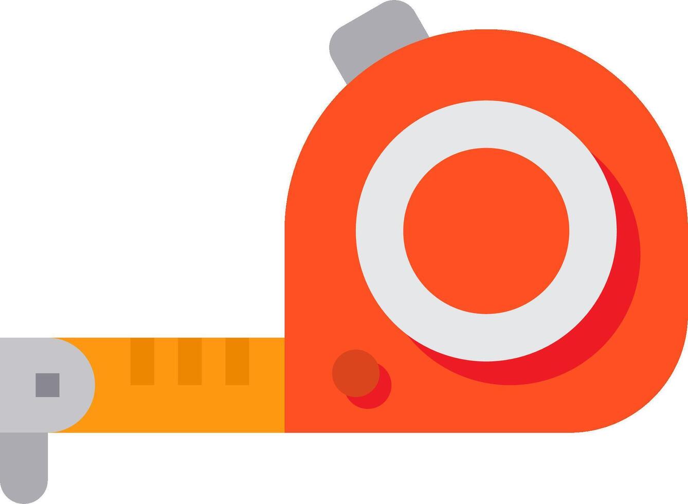 A measuring tape is shown on a white background vector