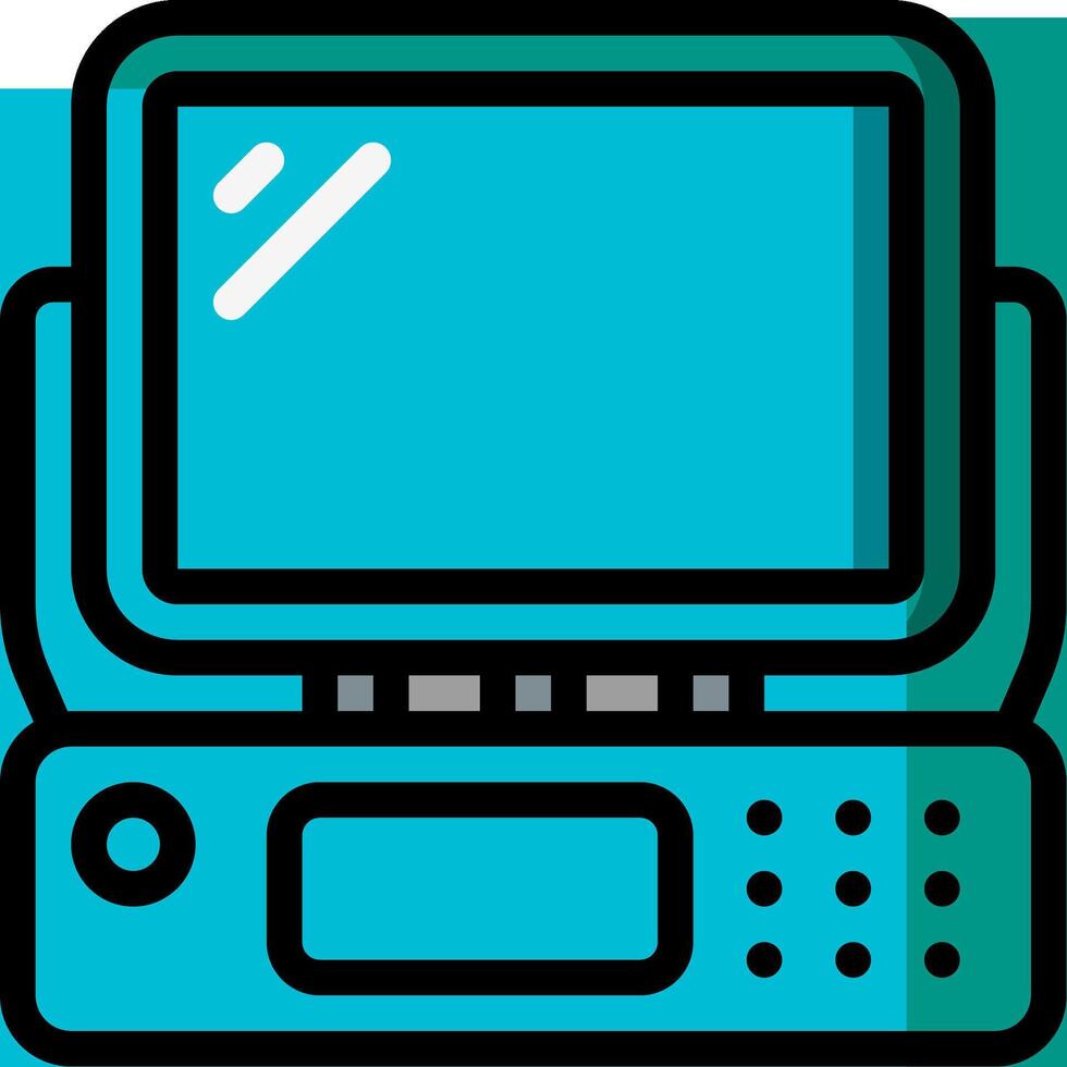 A computer with a monitor and keyboard vector