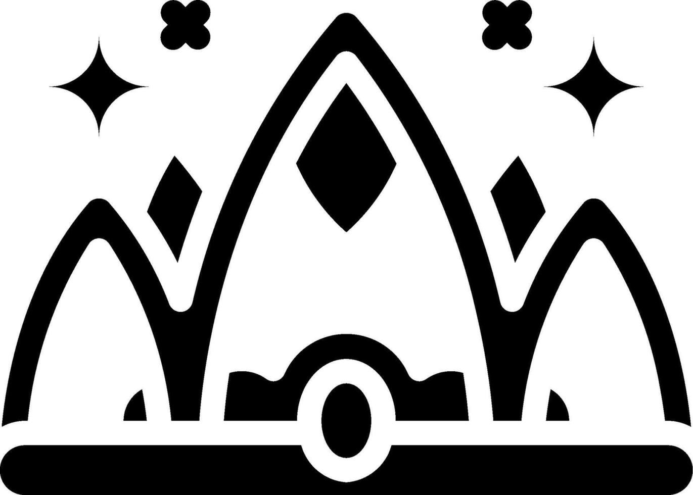A crown icon with a star in the middle vector