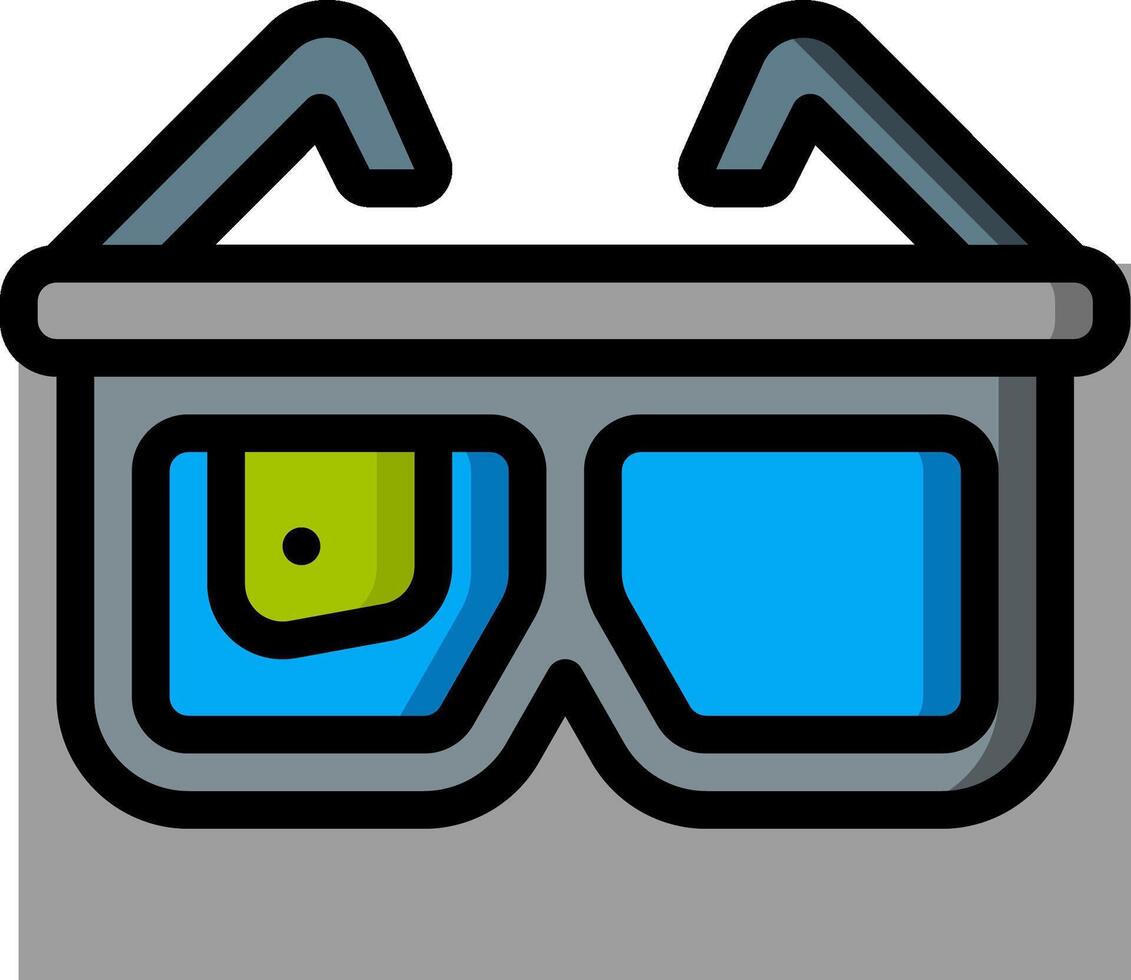 3d glasses icon vector