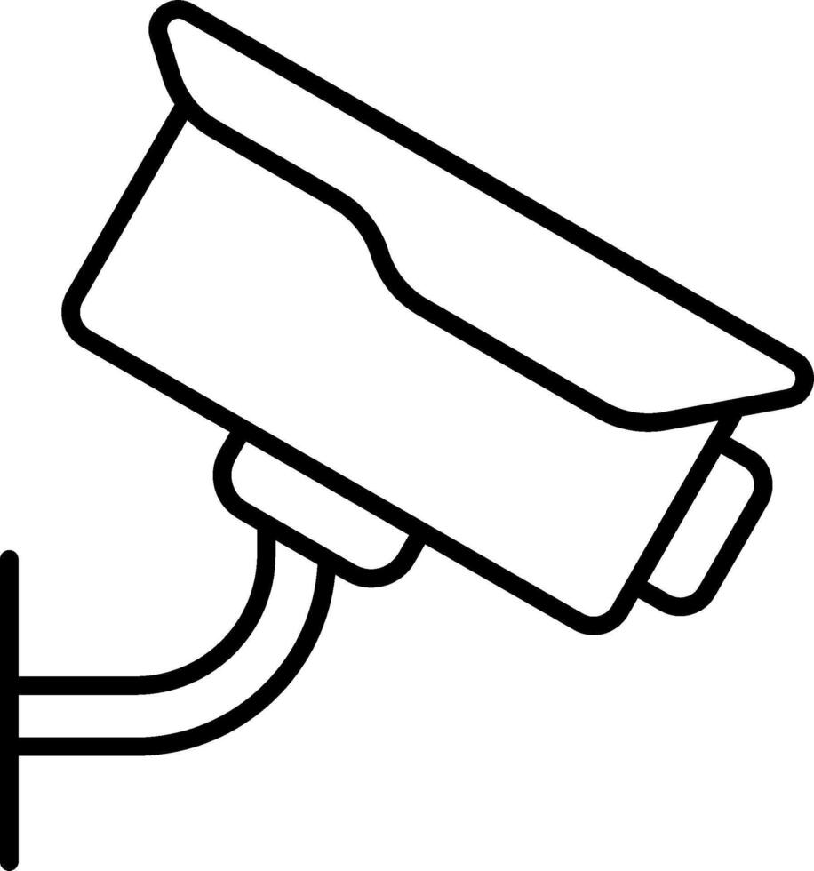 A security camera on a wall with a white background vector