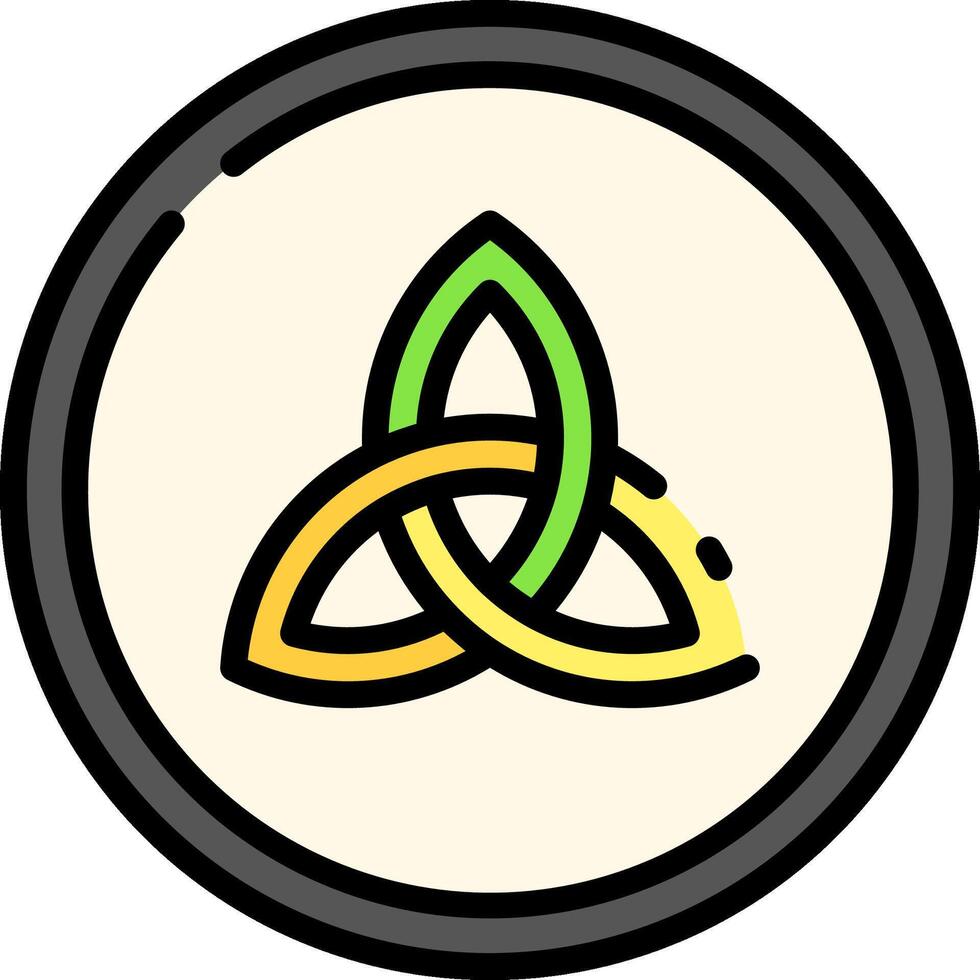 A celtic knot symbol in a circle vector