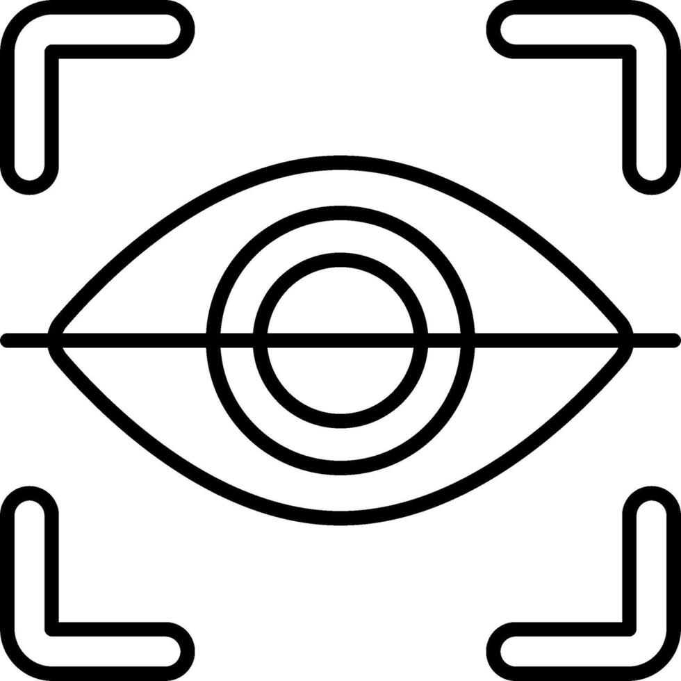 An eye icon on a white background vector