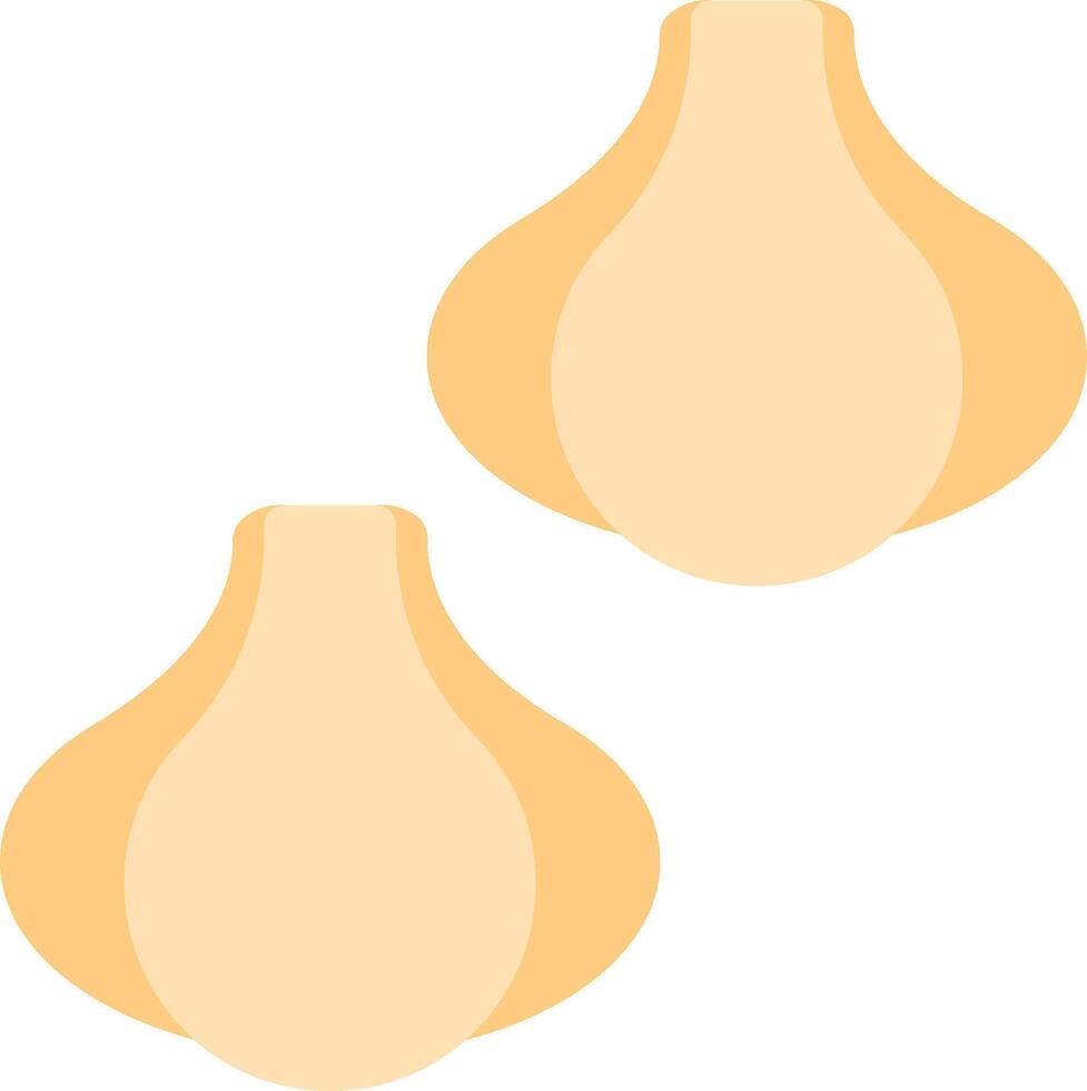 Two garlic bulbs on a white background vector