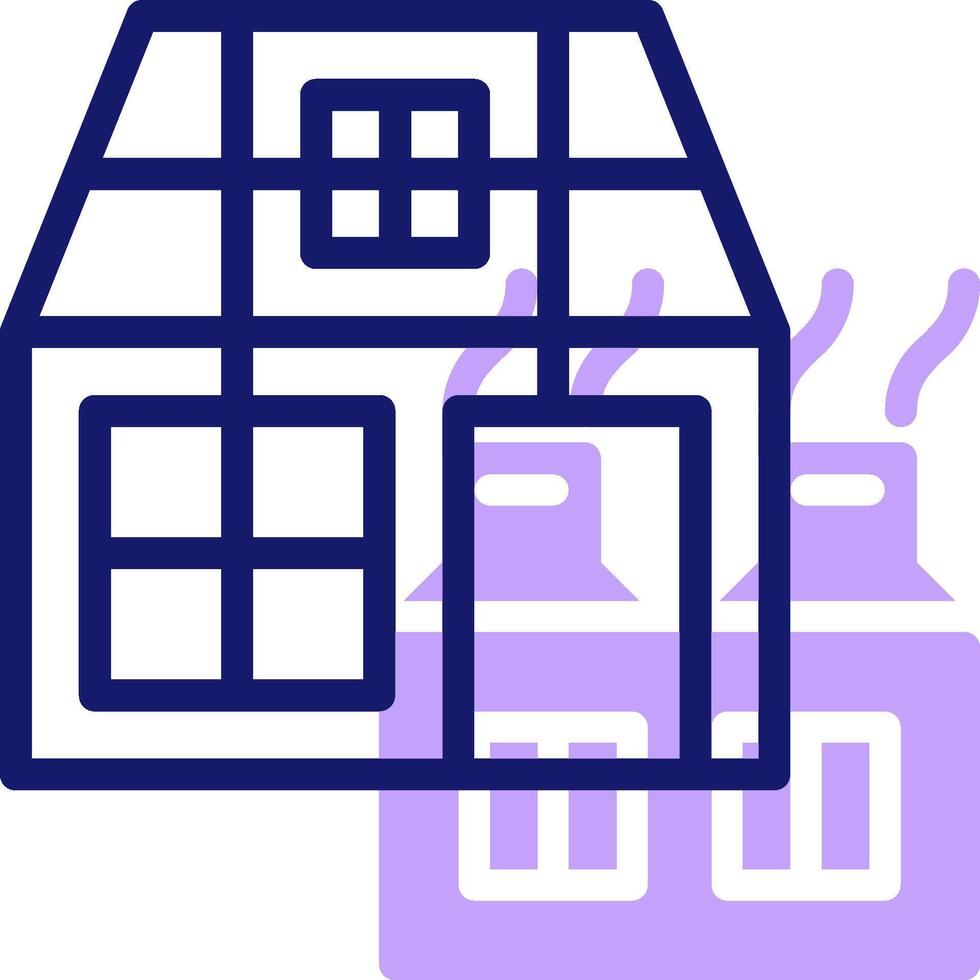 A house with a chimney and a chimney stack vector