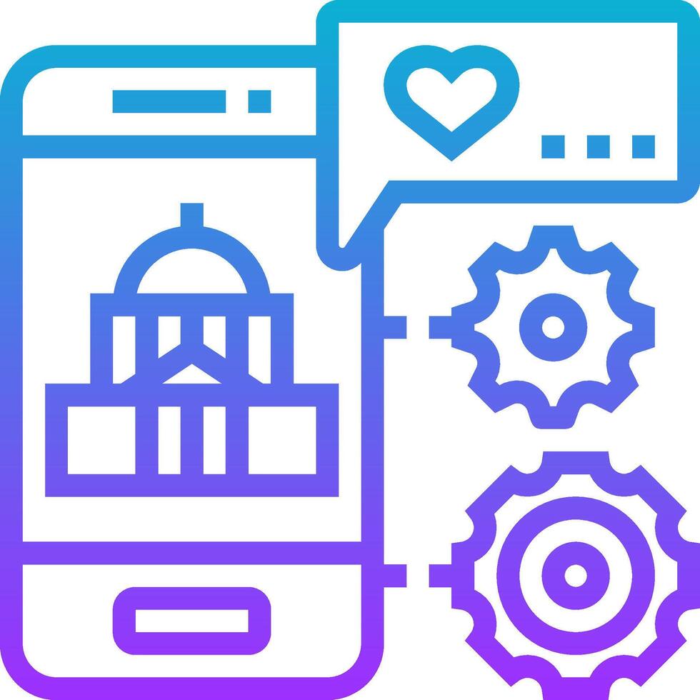 A smartphone with a heart and a speech bubble vector