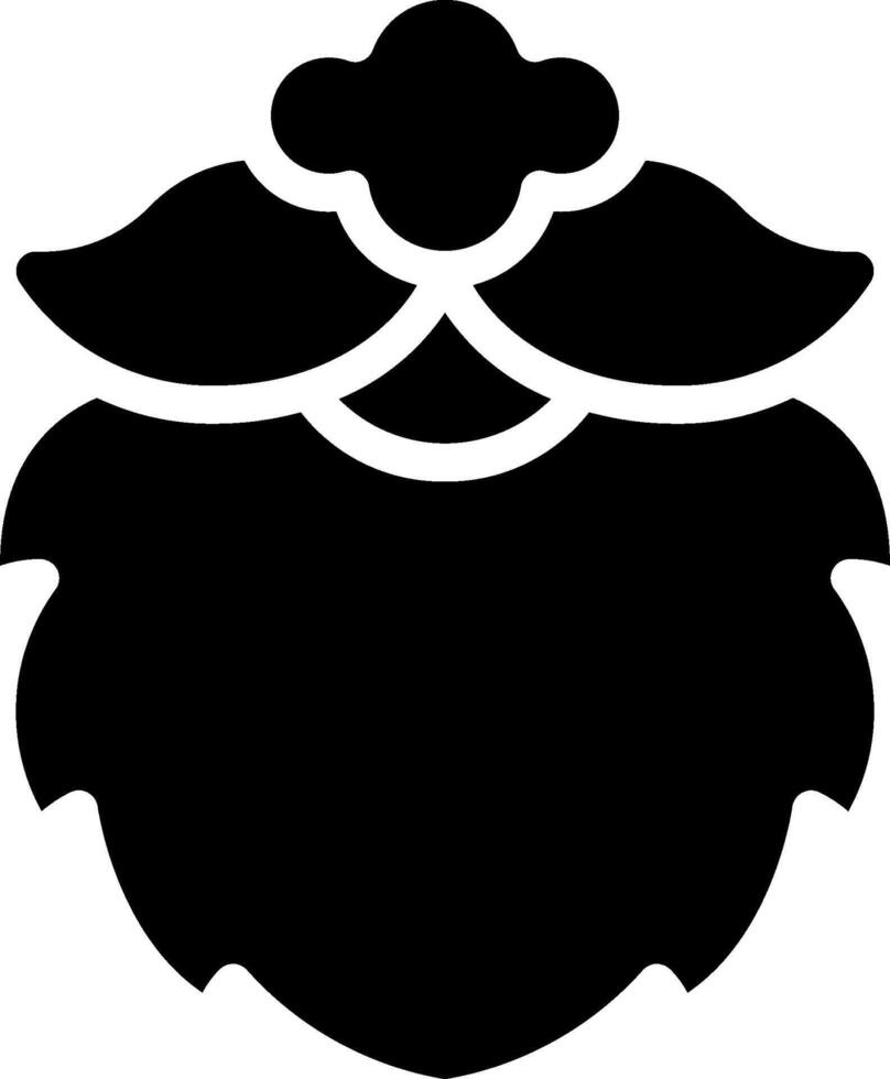 A black and white silhouette of a man with a beard vector