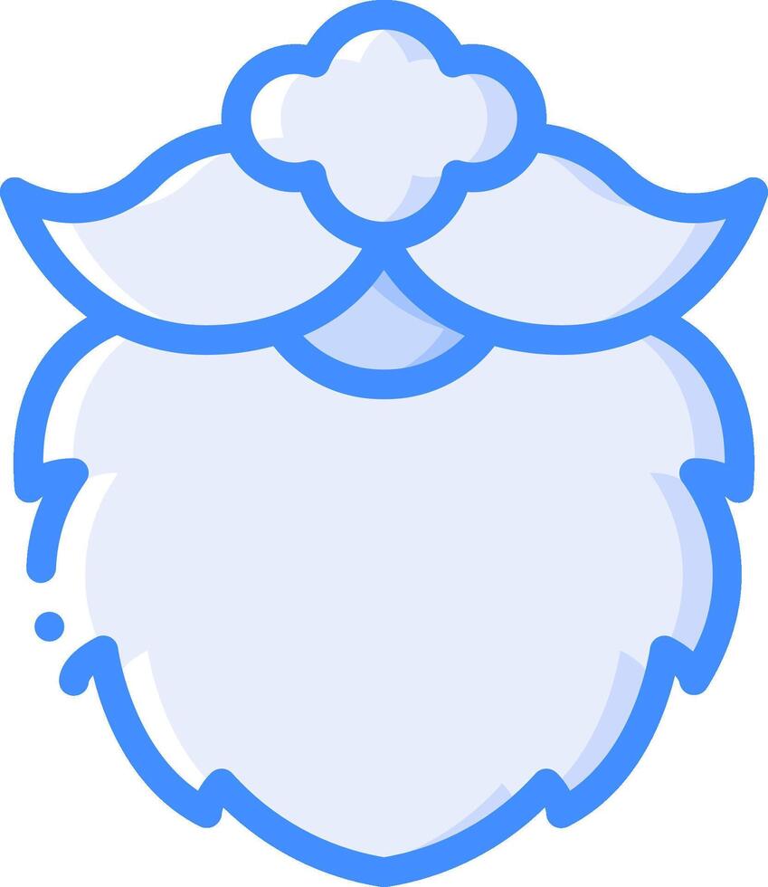 A cartoon santa with a beard and a cloud vector