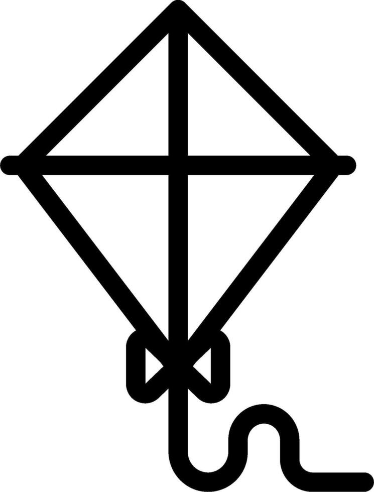 A kite with a string attached to it vector