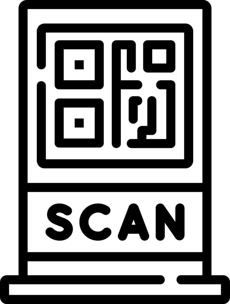 A black and white image of a scanner vector