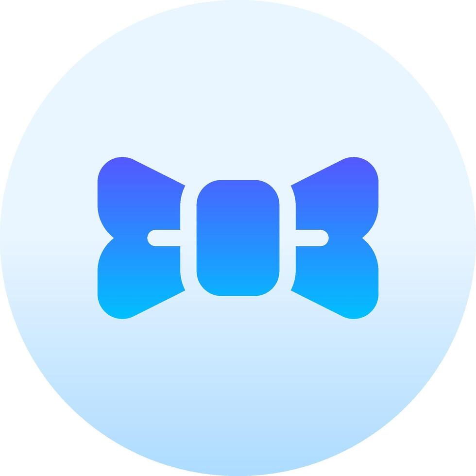 A blue bow tie icon on a white background vector