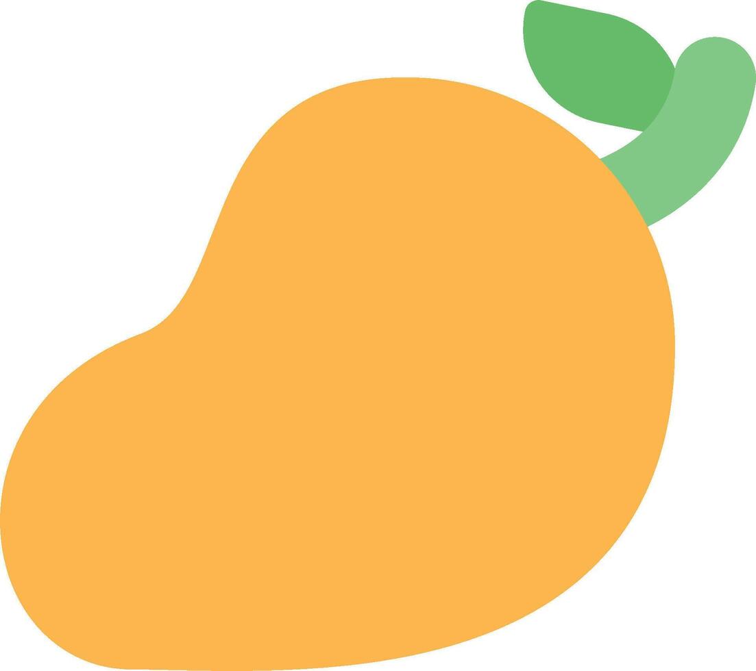 An orange fruit with a leaf on it vector