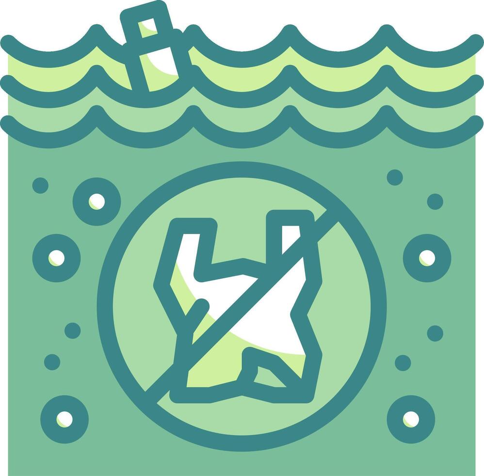 A no plastic bag icon on a white background vector