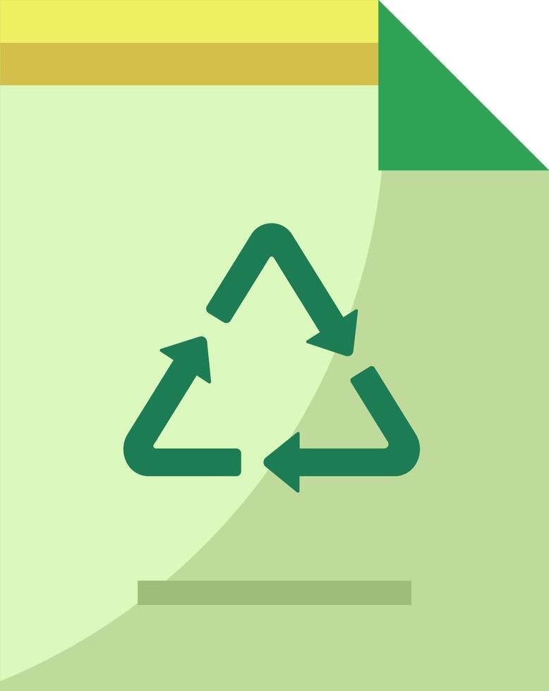 A green recycling icon with a green arrow vector