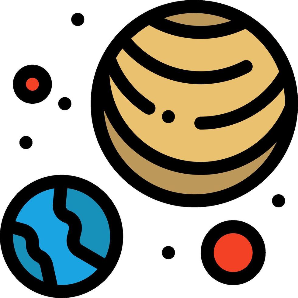 An illustration of planets and stars vector
