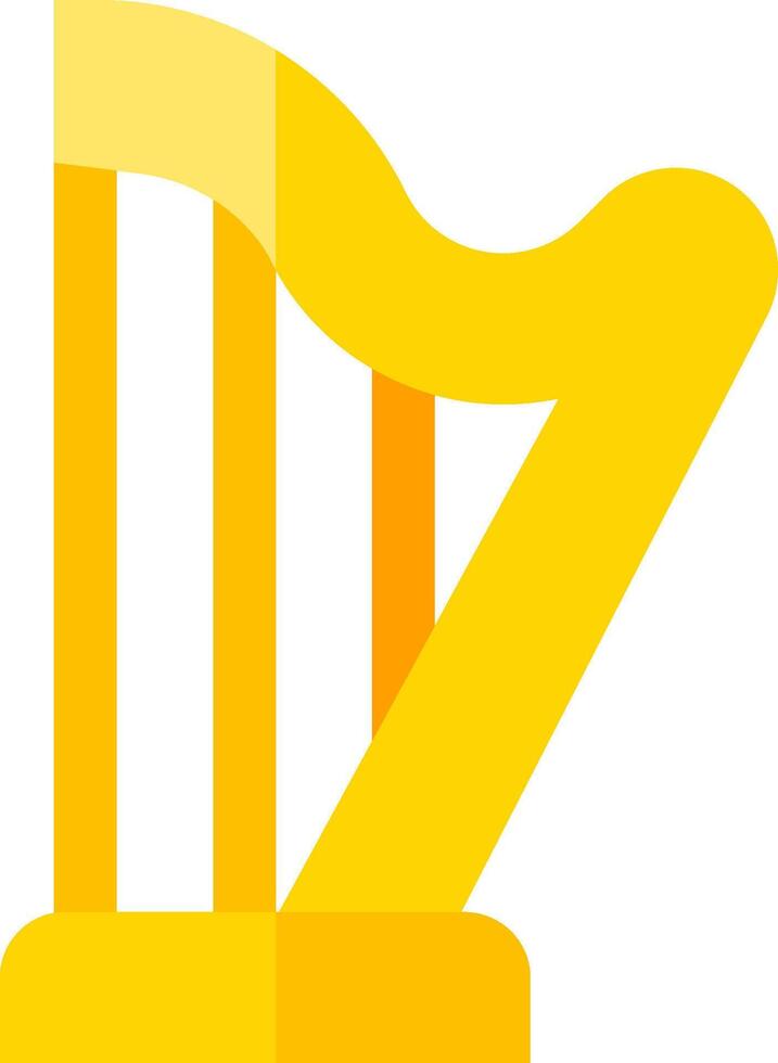A yellow harp icon on a white background vector