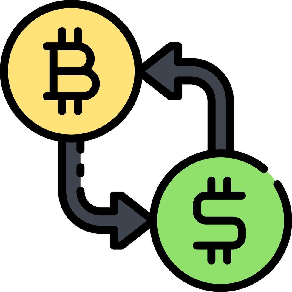 Bitcoin exchange icon illustration vector