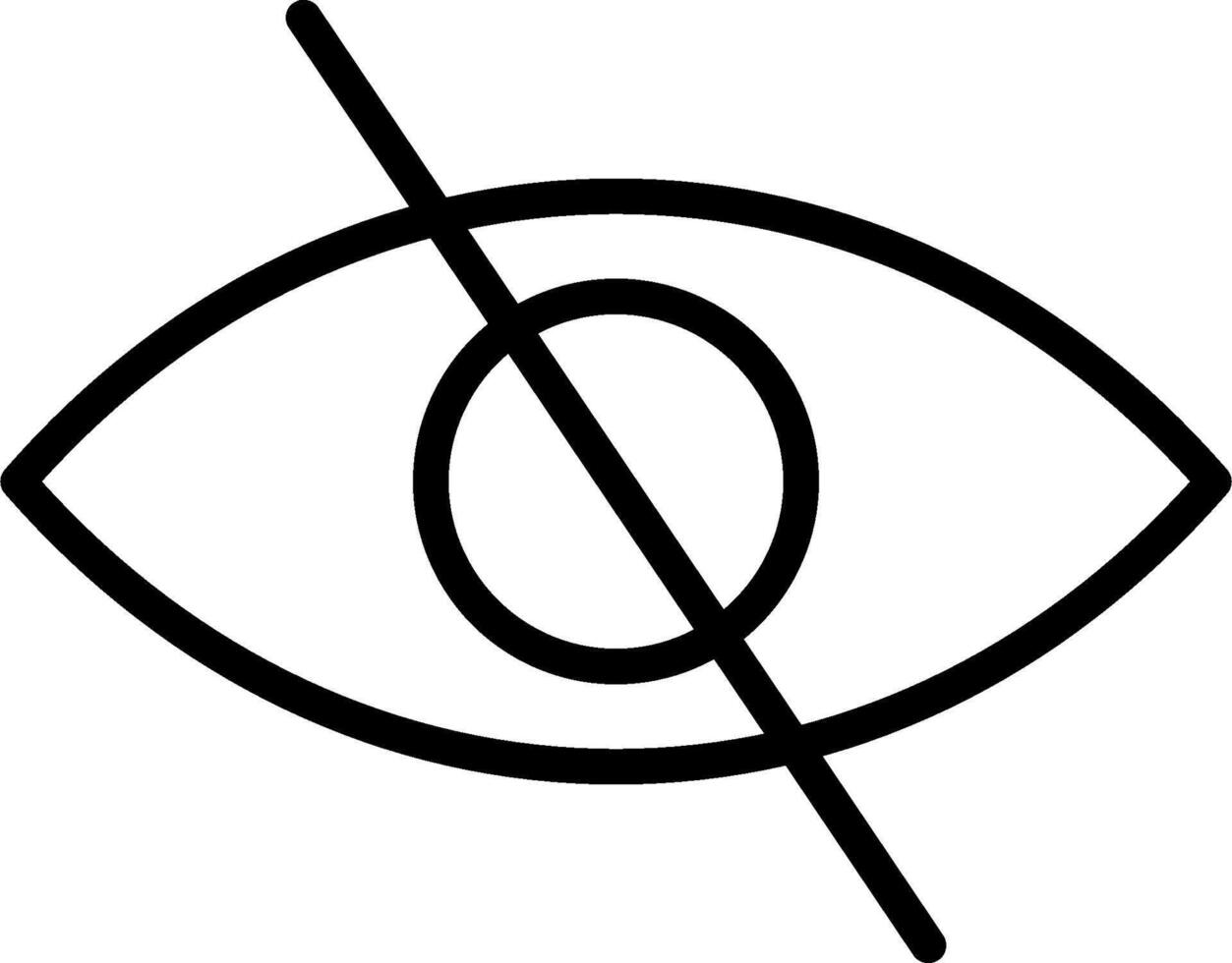 An eye with a cross through it vector