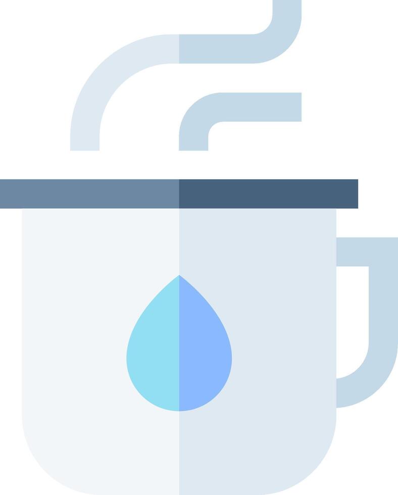 A cup with a drop of water in it vector