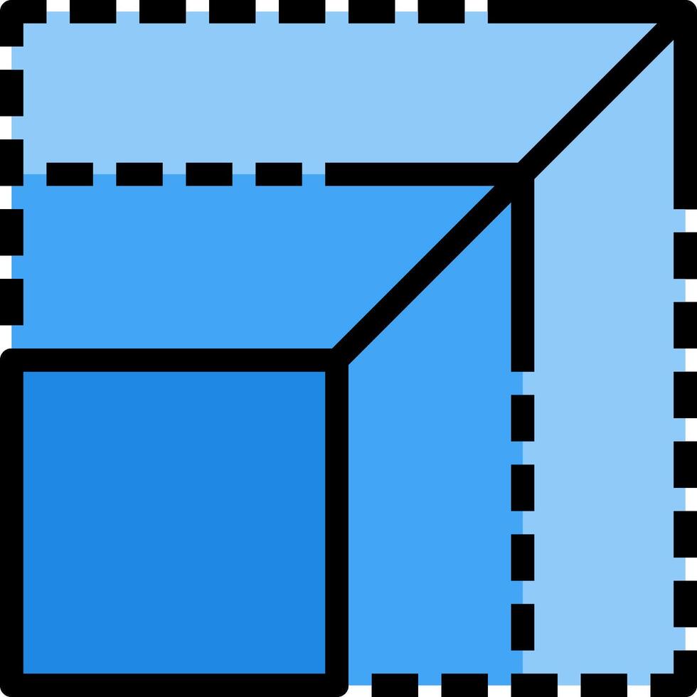 A square with a blue square in the middle vector