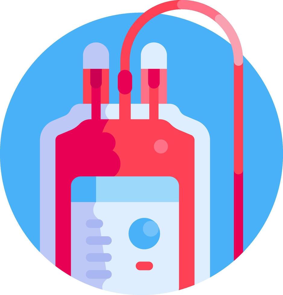 An illustration of a blood bag vector