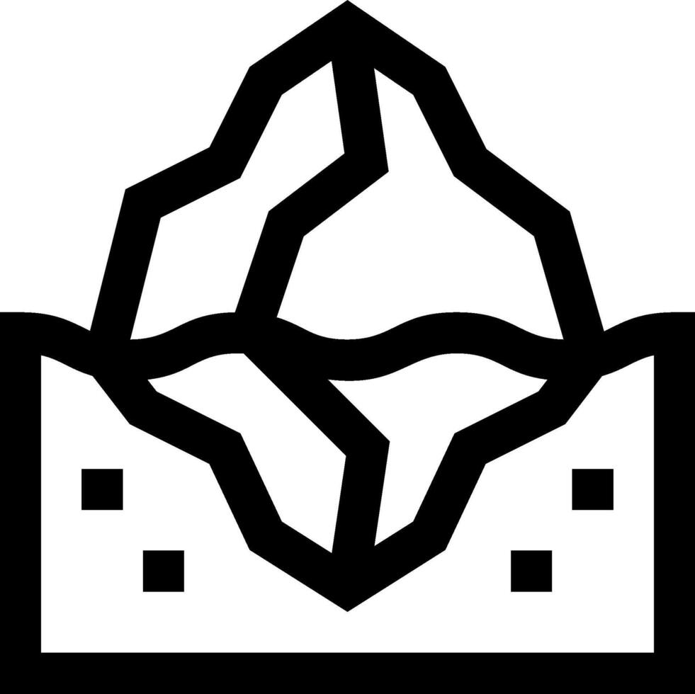 A black and white logo of a cube vector