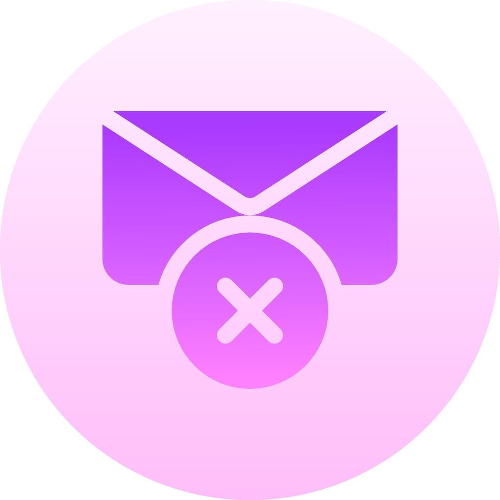 An email icon with a cross over it vector