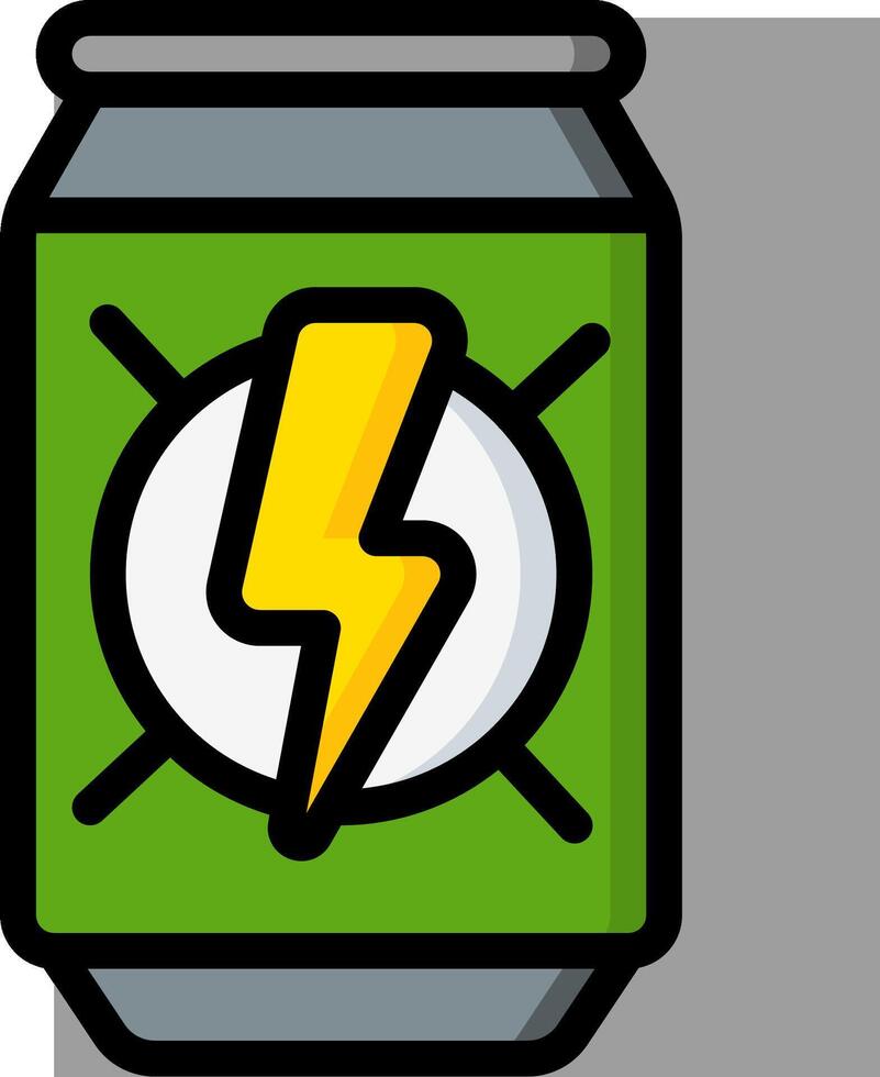 A can of soda with a lightning bolt on it vector