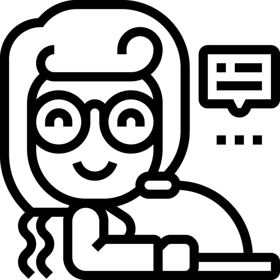A woman with glasses and a phone is holding a phone vector
