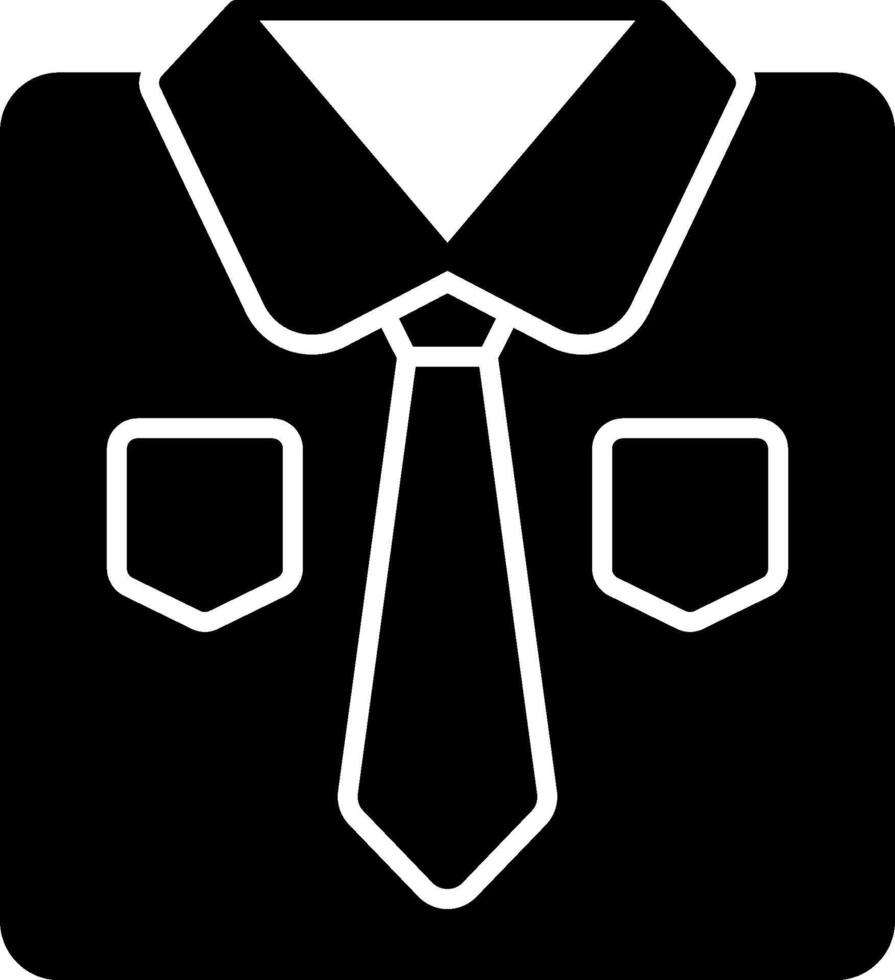 A black and white shirt with a tie on it vector