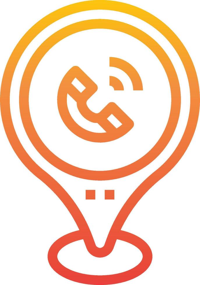 A phone icon with a phone on top of it vector