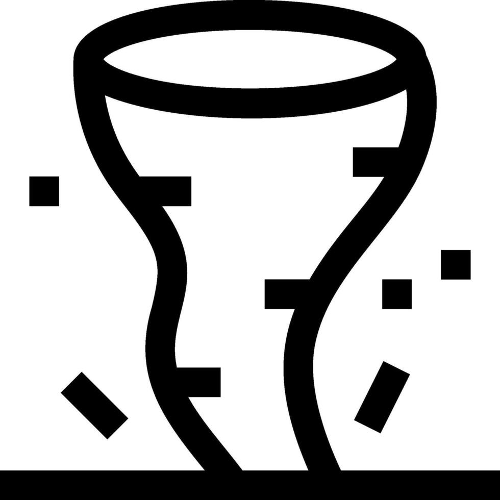 A black and white image of a cup with confetti vector