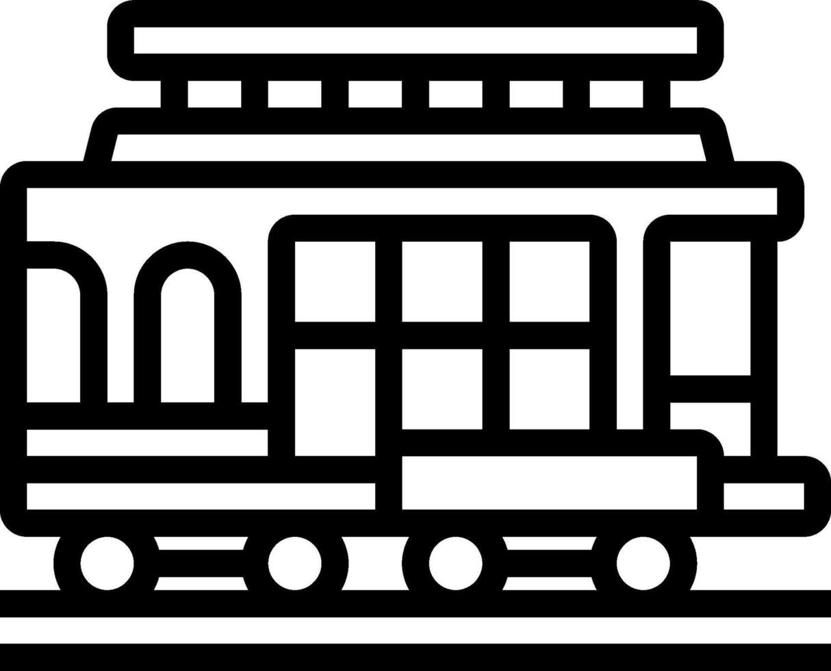 A black and white image of a train vector
