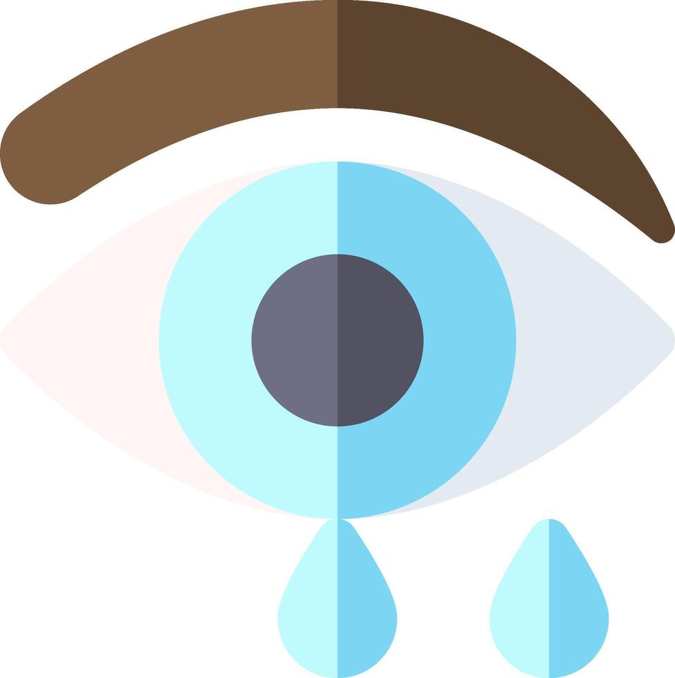 An eye with tears and a tear drop vector