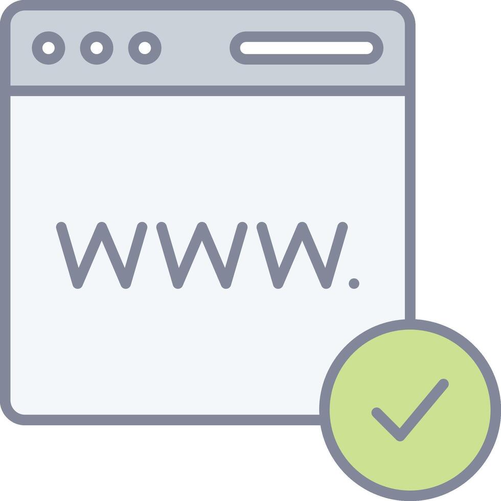 A web page with a tick icon vector