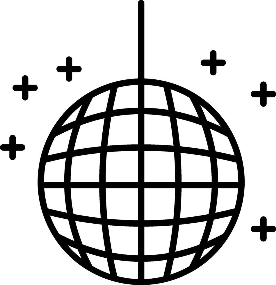 Disco ball icon illustration vector