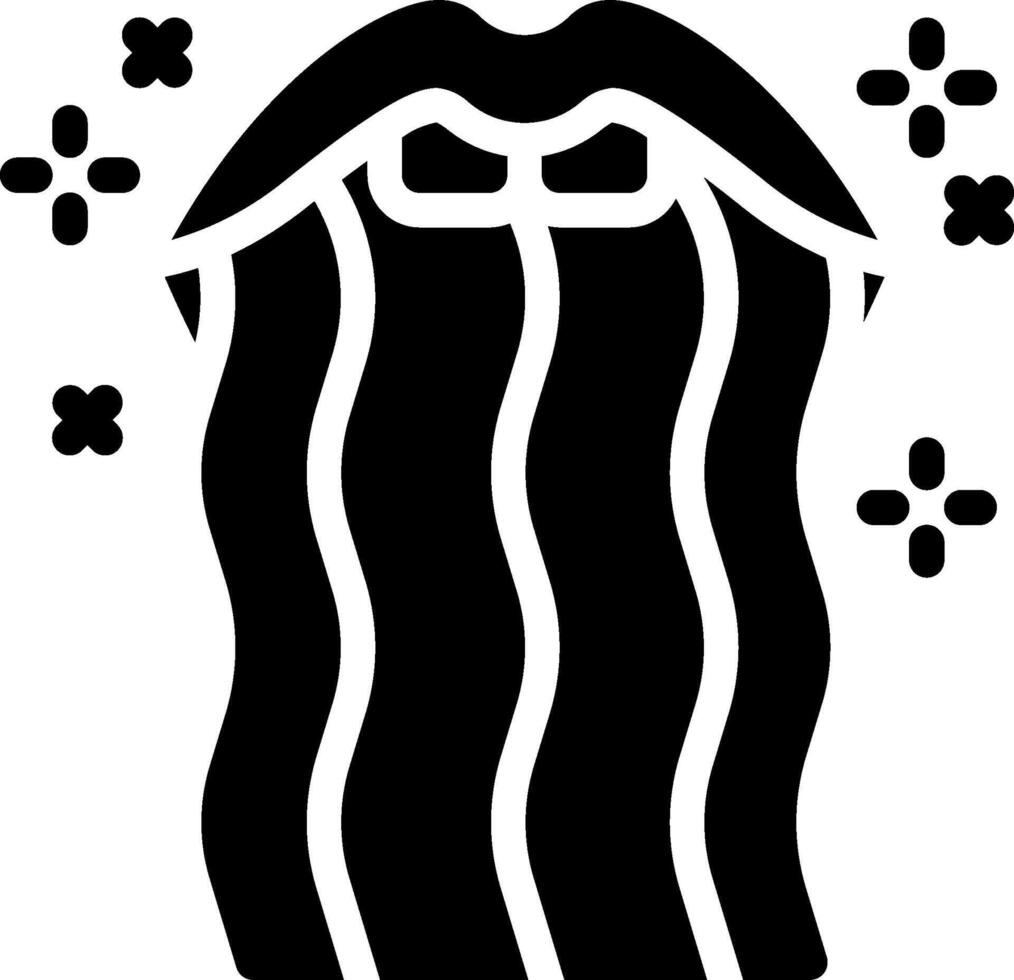 A black and white illustration of a woman's lips vector