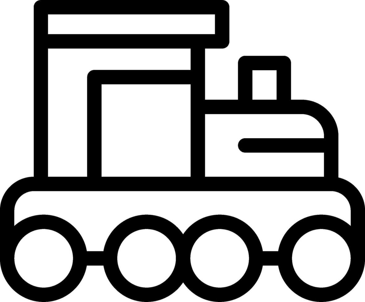 A black and white train icon on a white background vector