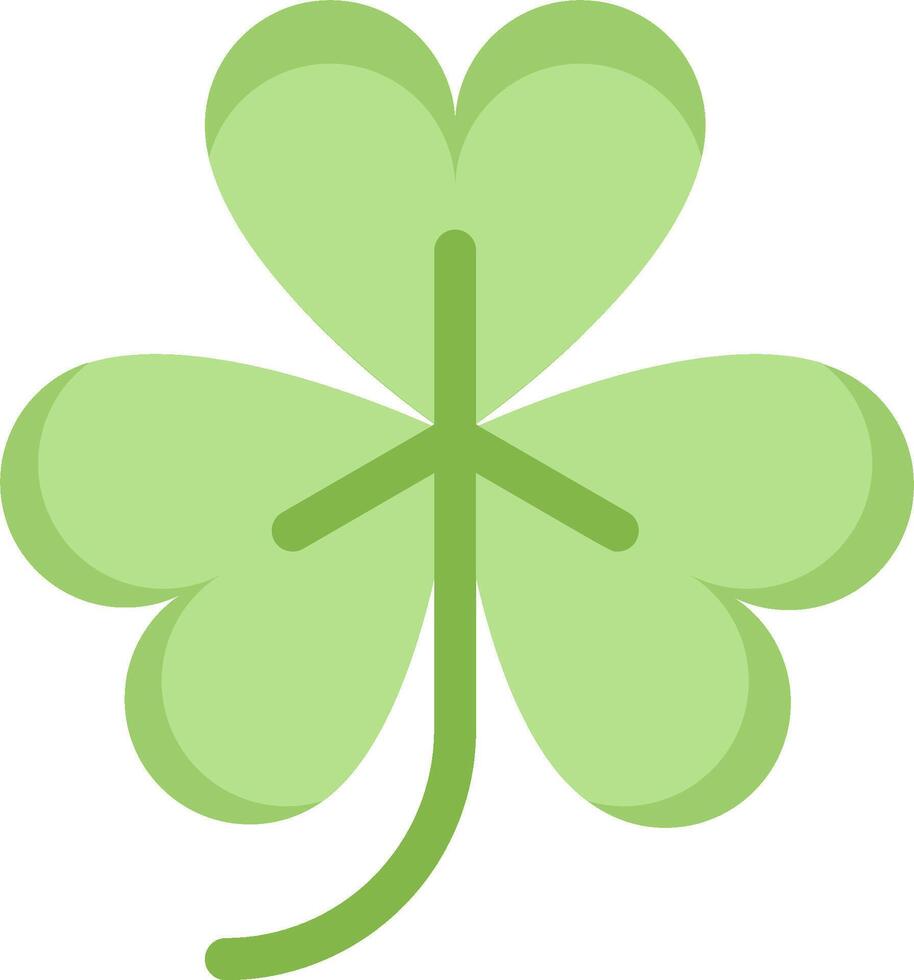 A green shamrock with four leaves vector