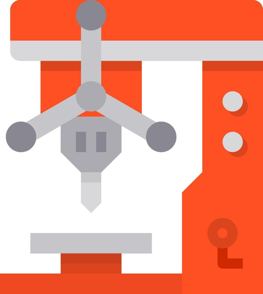 A flat icon of a drill machine vector