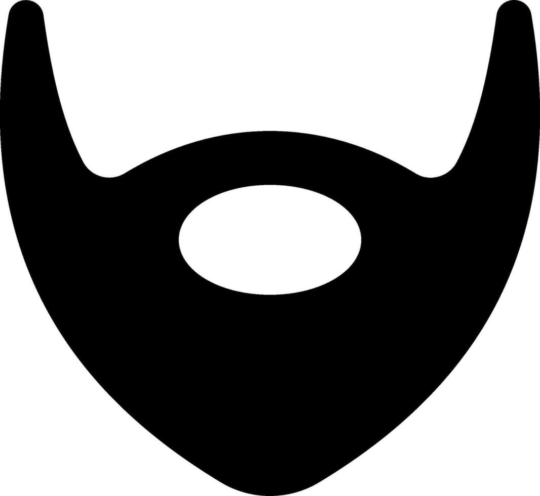 A black beard icon on a white background vector