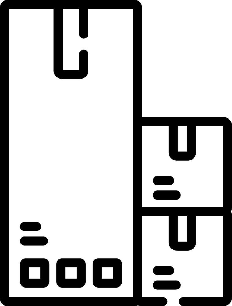 A black and white image of a phone and a box vector