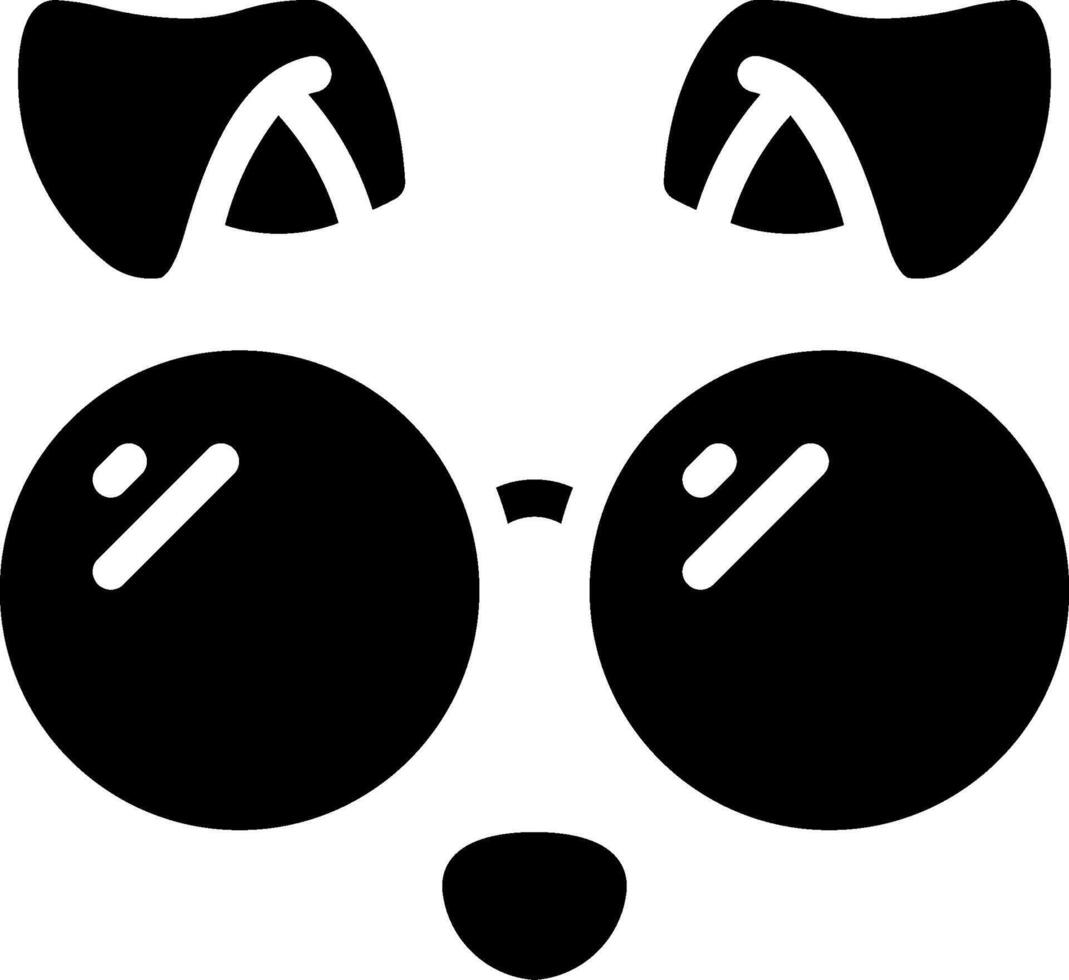 A black and white dog with sunglasses on its face vector